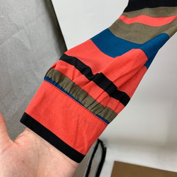 Tinley Road Stripe Shift Dress Womens S Small Puff Sleeves Keyhole Back Scoop - Picture 9 of 16